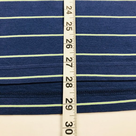 Peter Millar Navy Blue W/ Green Stripes Golf Polo Shirt Men's Size XL in EUC - Picture 10 of 11